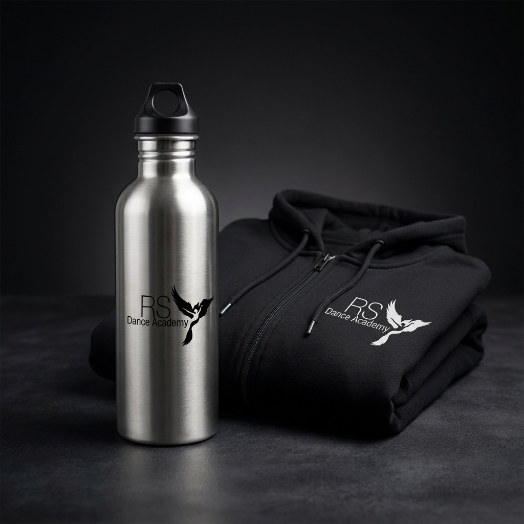 RSDA — bottles and zip hoodies