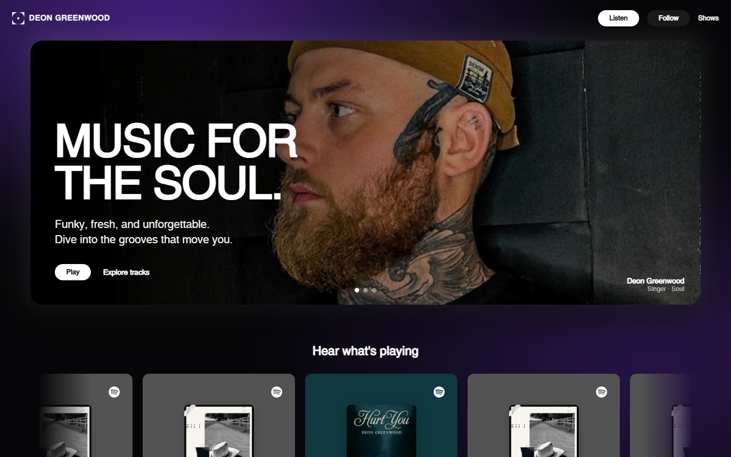 The Deon Greenwood website