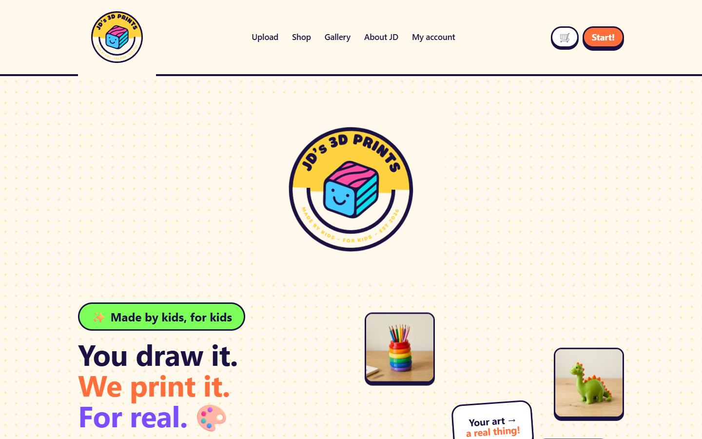 The JD's 3D Prints website