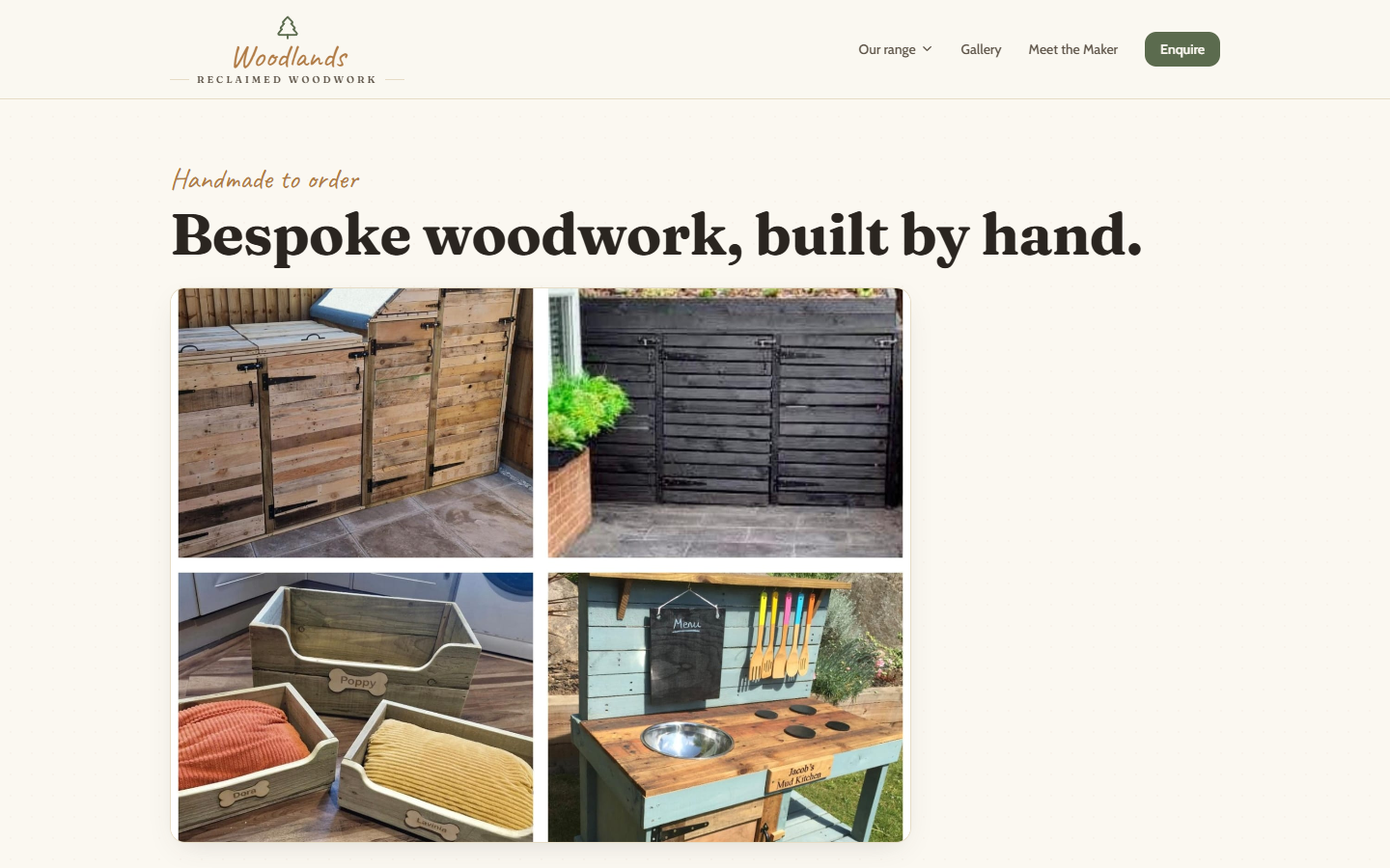 The Woodlands Reclaimed website