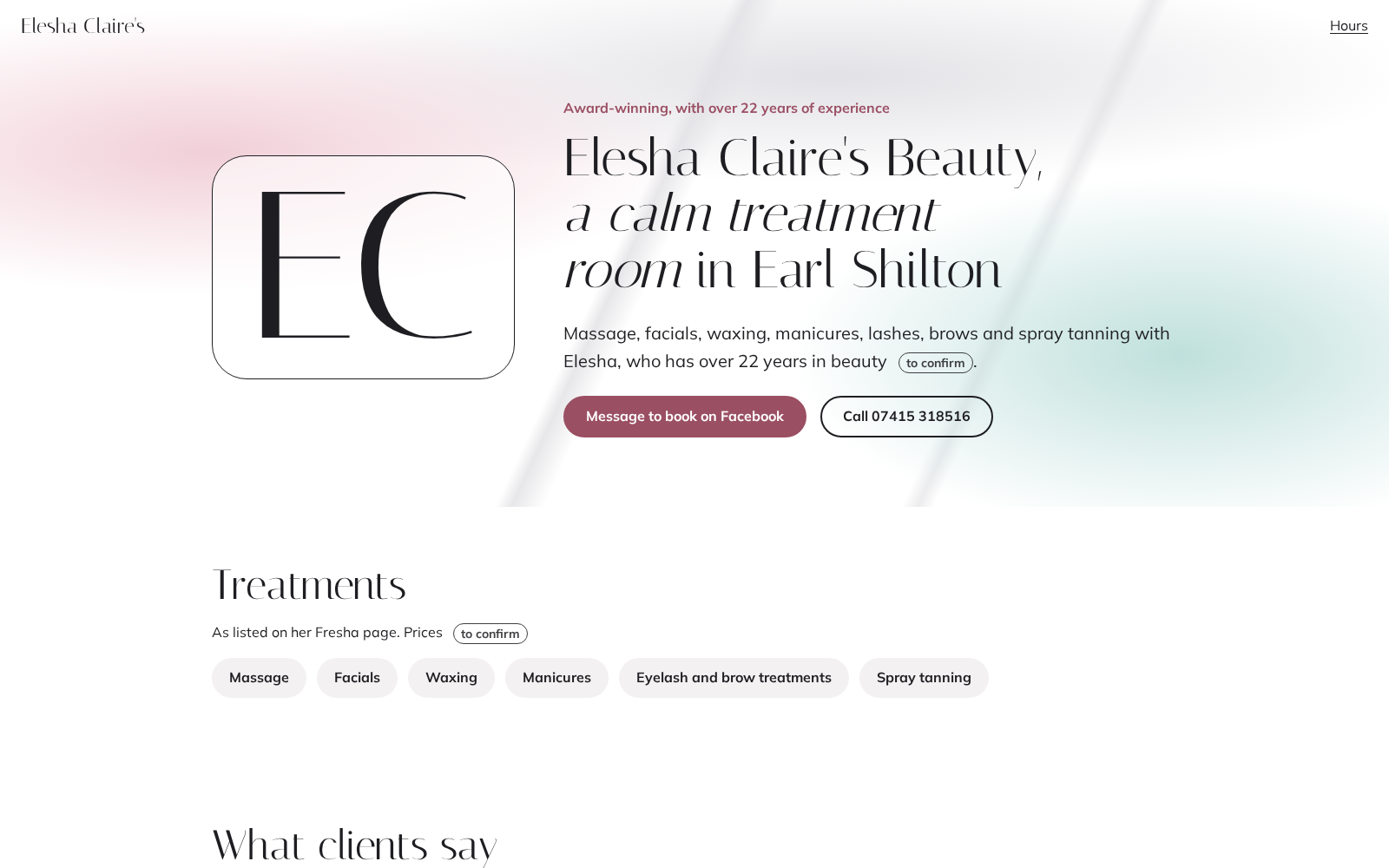 Elesha Claire's Beauty preview