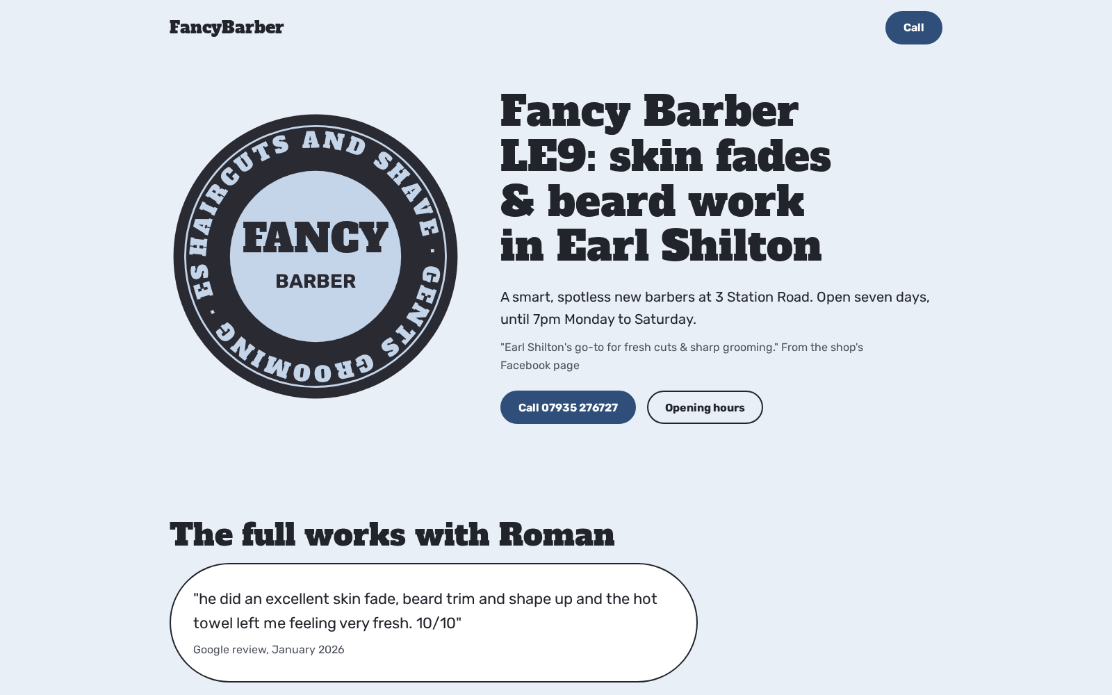 Fancy Barber LE9 preview