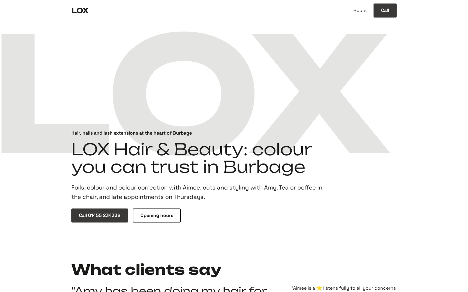 LOX Hair and Beauty Burbage preview