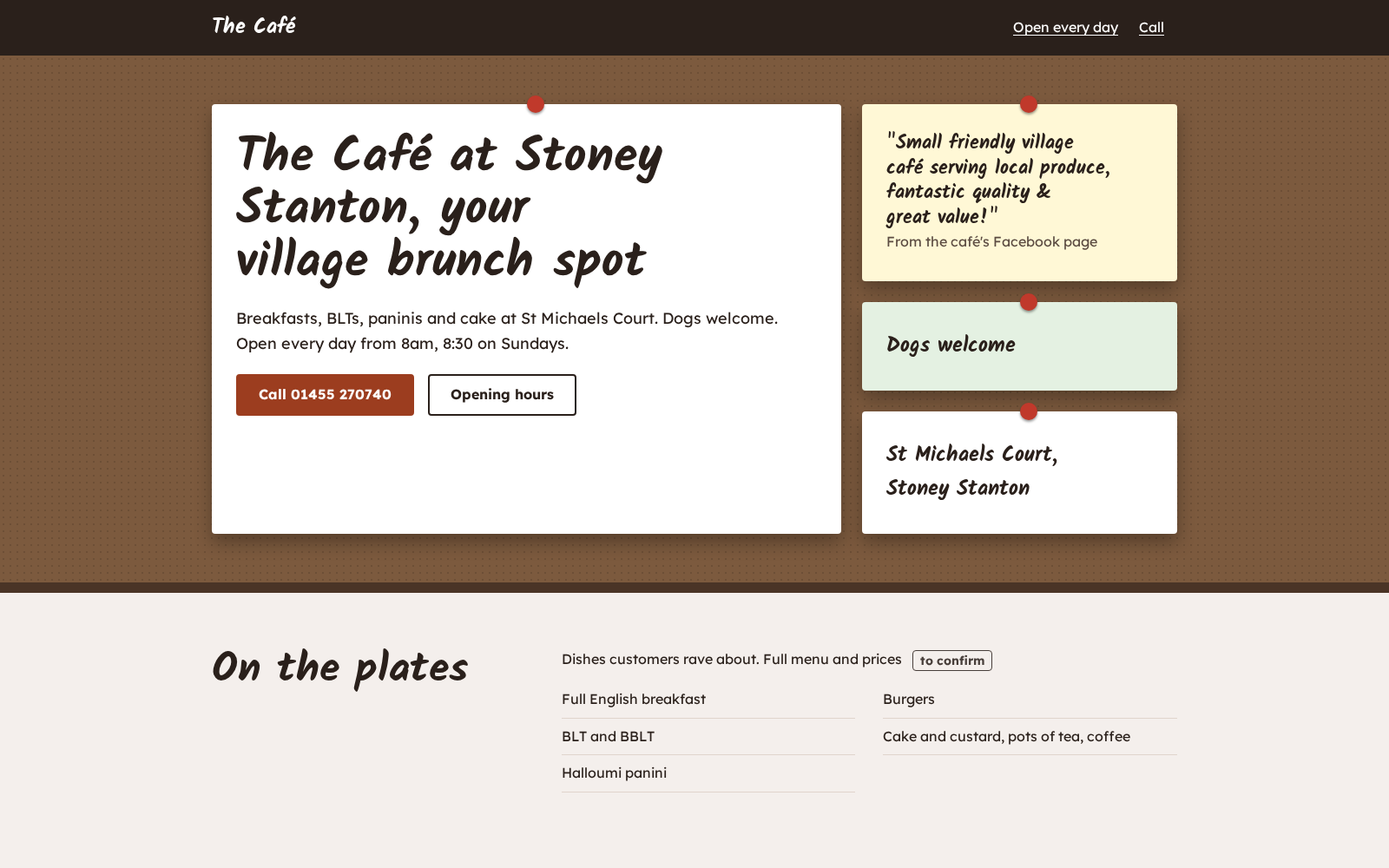The Café at Stoney Stanton preview